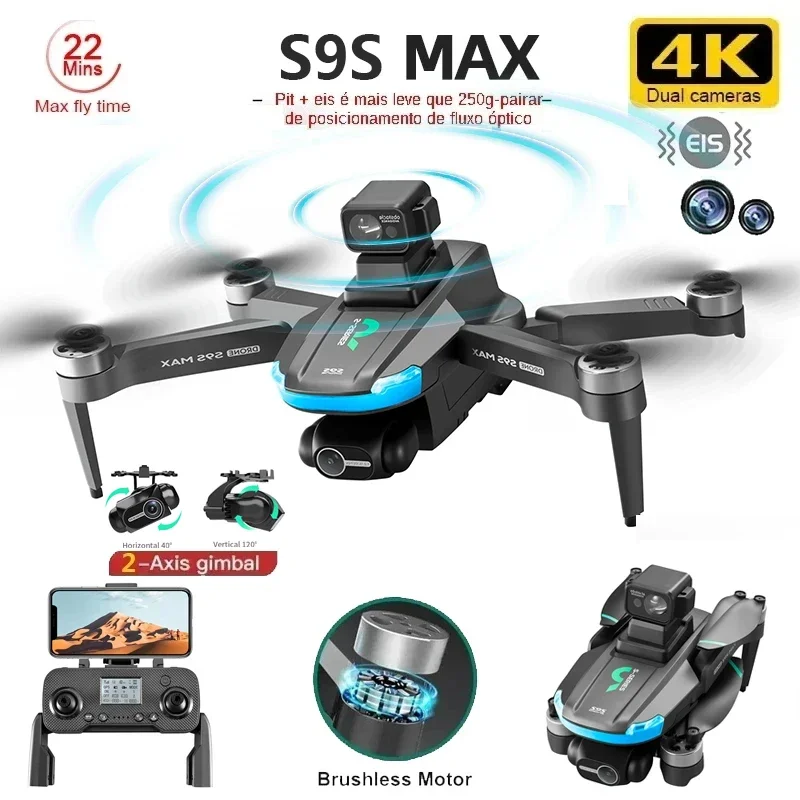 NEW S9S MAX MINI Drone 4K 2-Ax - đánh giá và giá Drone Gimbal Case