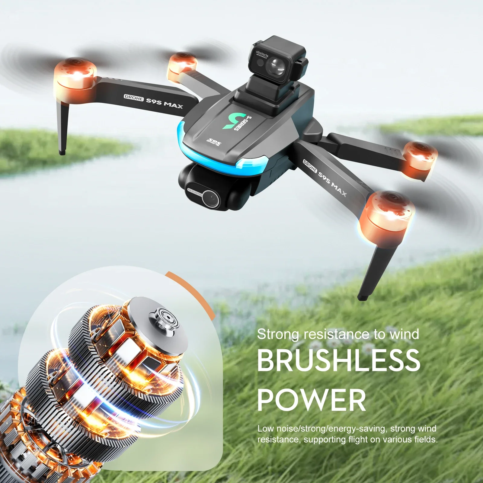 NEW S9S MAX MINI Drone 4K 2-Ax - đánh giá và giá Drone Gimbal Case