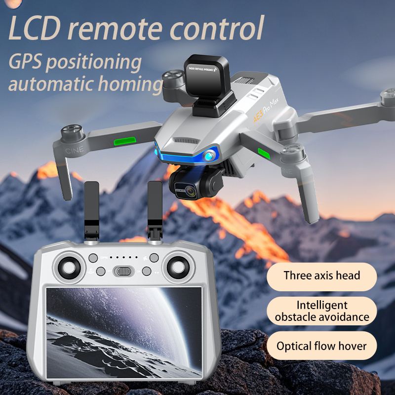 AE3 PRO Max NEW LCD SC GPS Dro - đánh giá và giá Drone Gimbal 3 Axis