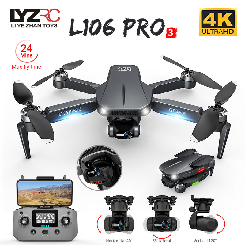L106 Pro 3 Drone 5G WIFI FPV F - đánh giá và giá Drone Gimbal 3 Axis